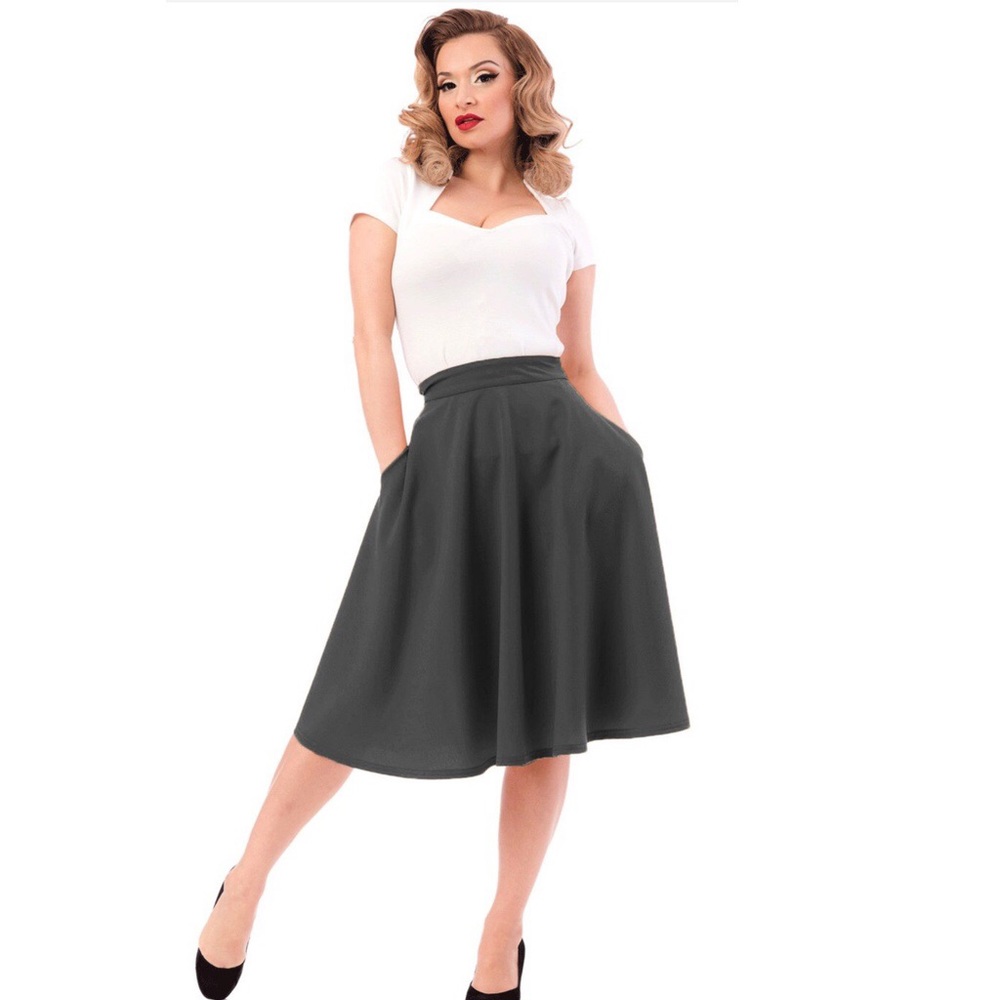 Steady clothing charcoal gray circle skirt